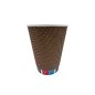 Preview: 50 Stk. Coffee to go Kaffeebecher Ripple Cup 300 ml braun lila